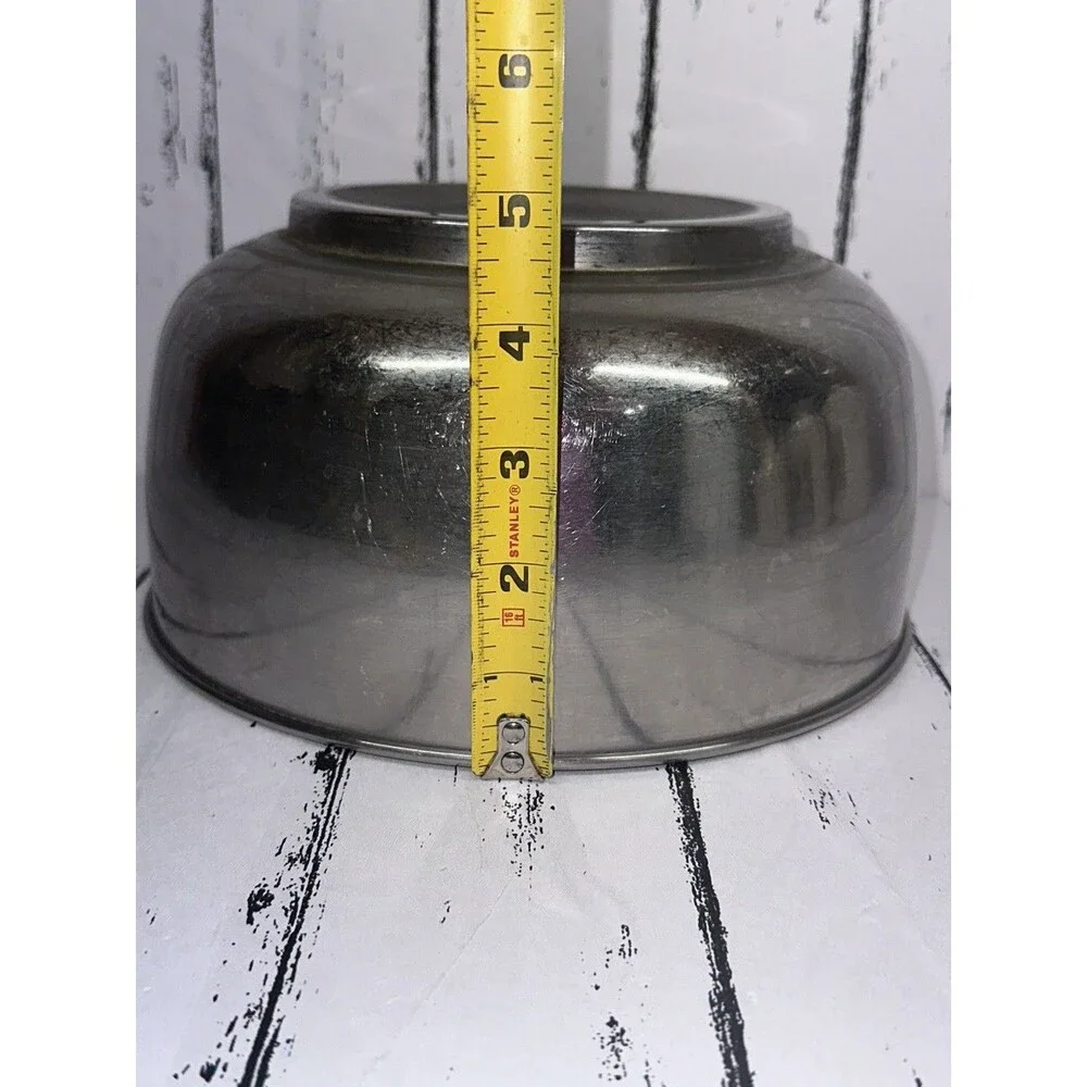 Sunbeam Mixmaster 9 Inch Mixing Bowl Large Stainless Steel Baking USA Made Vtg